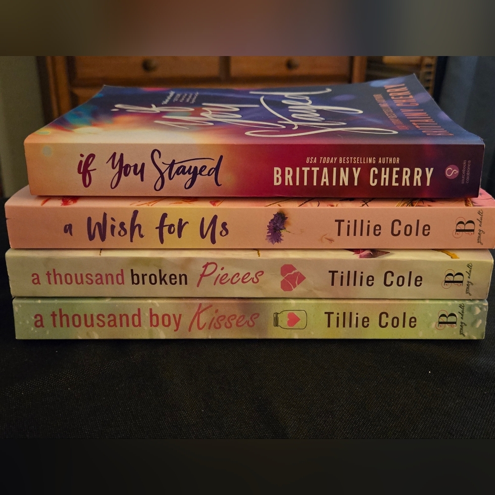 Romantic Paperback Book Stack - Pastel Covers